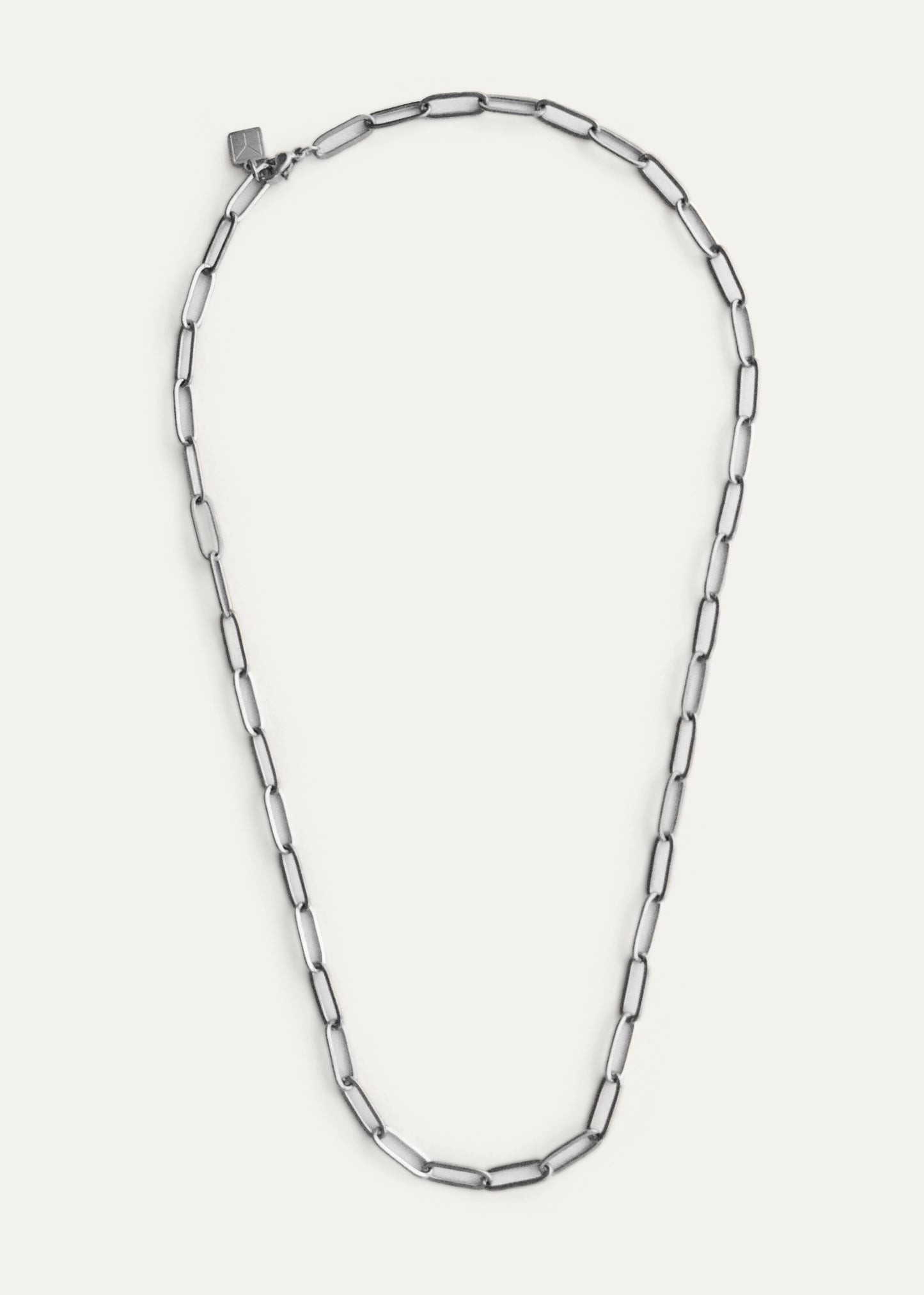 Classic Paper Clip Chain Necklace Silver