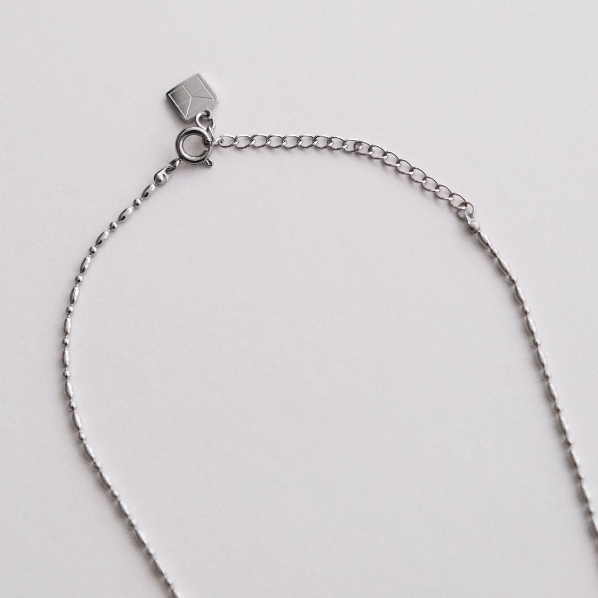 Puffy Heart Pendant Ball Chain Necklace Silver - HYE STUDIO