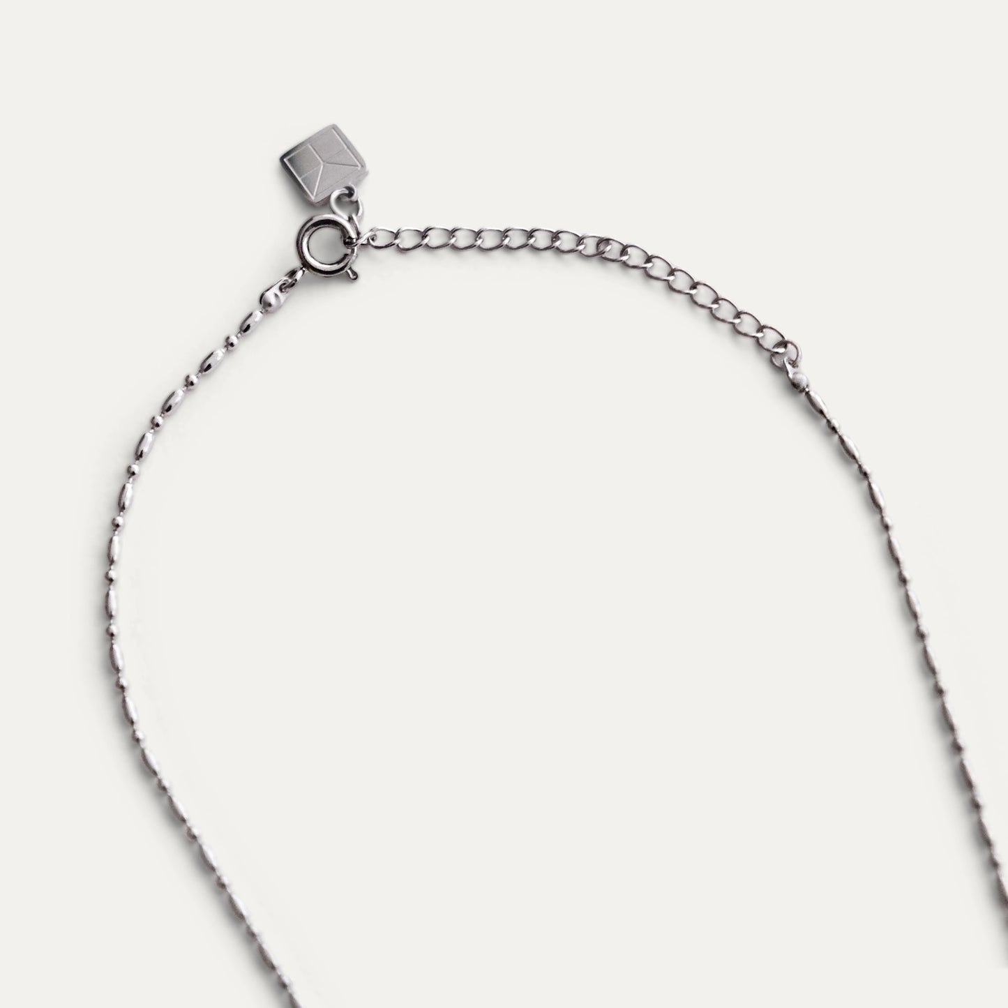 Ball Chain Necklace with A Heart Pendant Silver