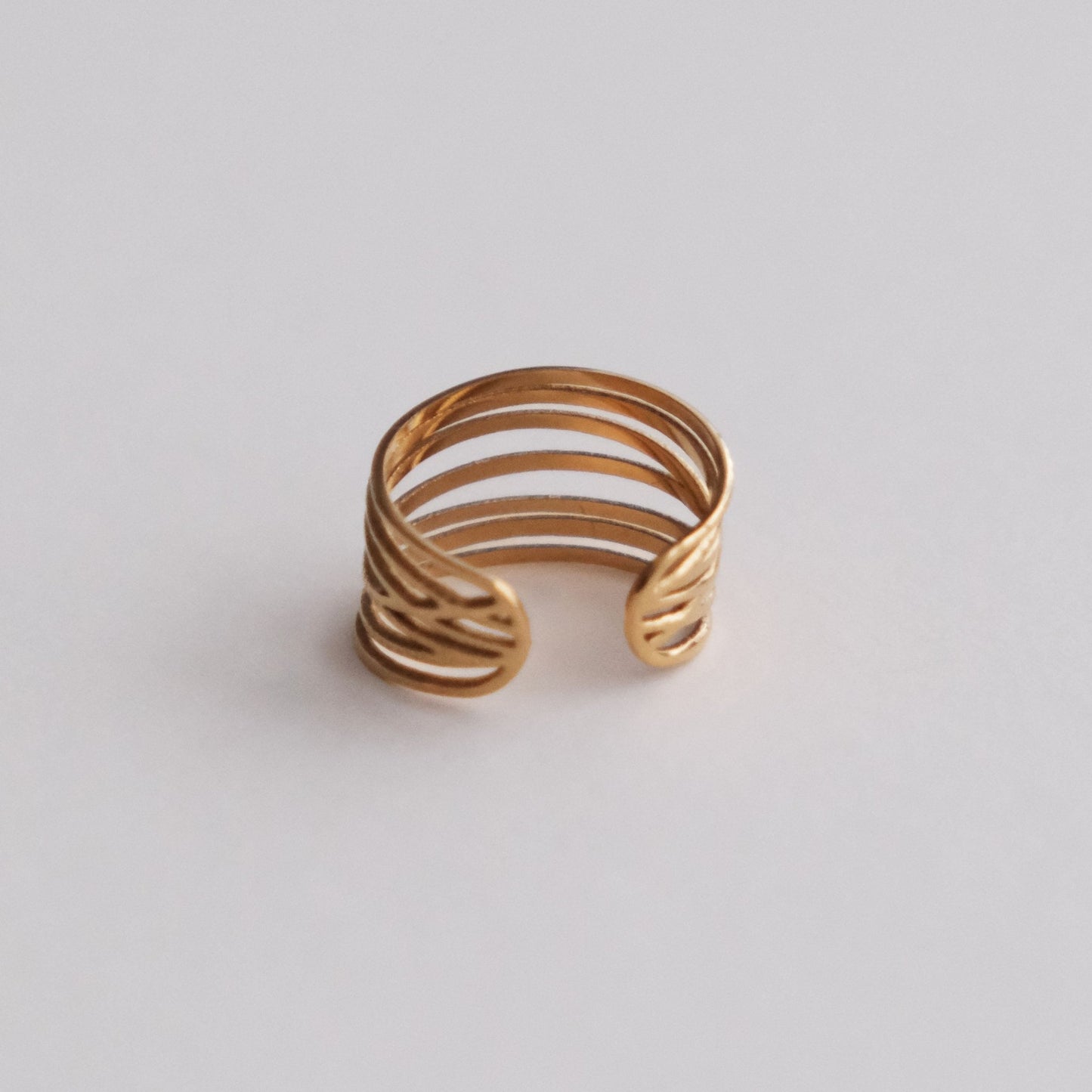 Ria Adjustable Ring Gold - HYE STUDIO