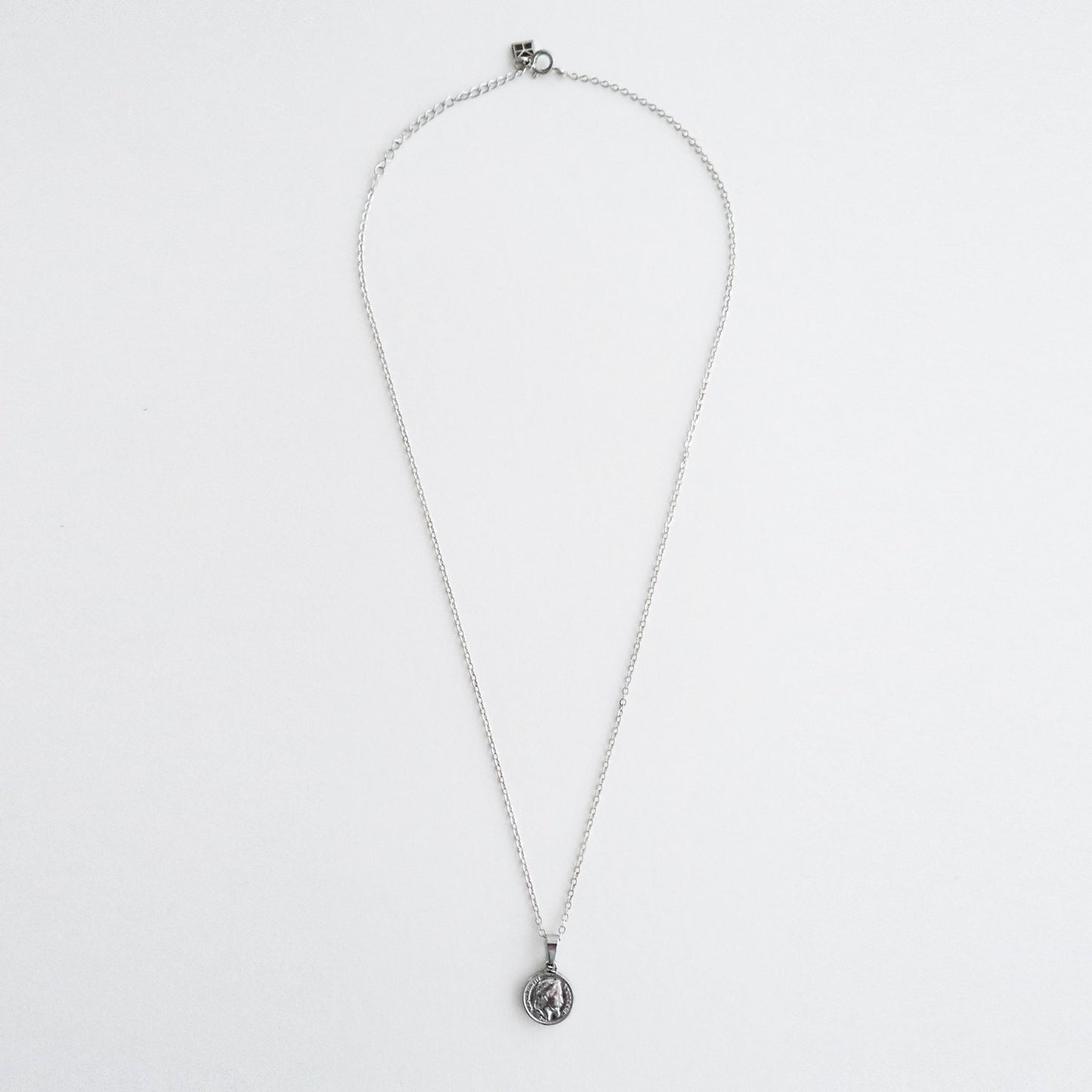 Roman Coin Necklace Silver - HYE STUDIO