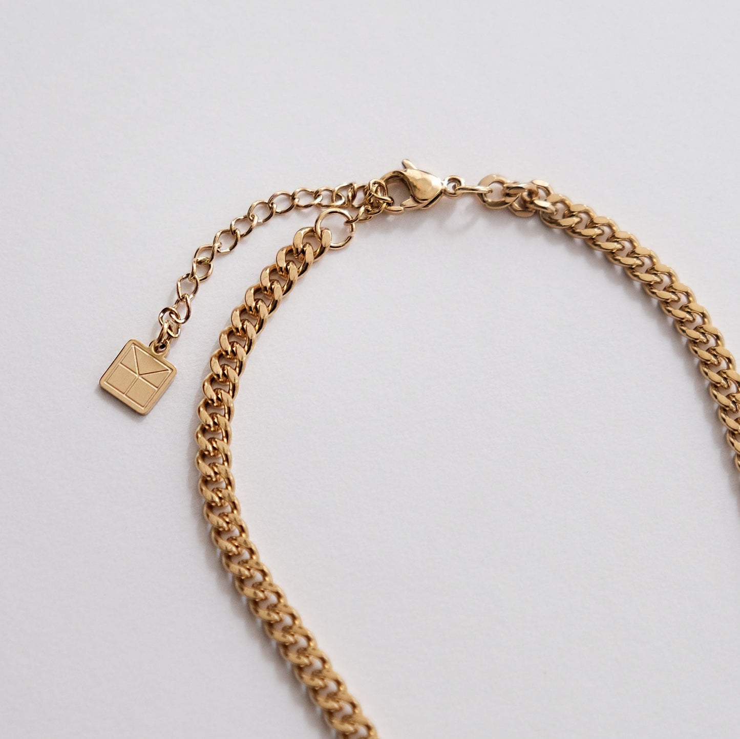 T-Bar Cuban Chain Necklace Gold - HYE STUDIO