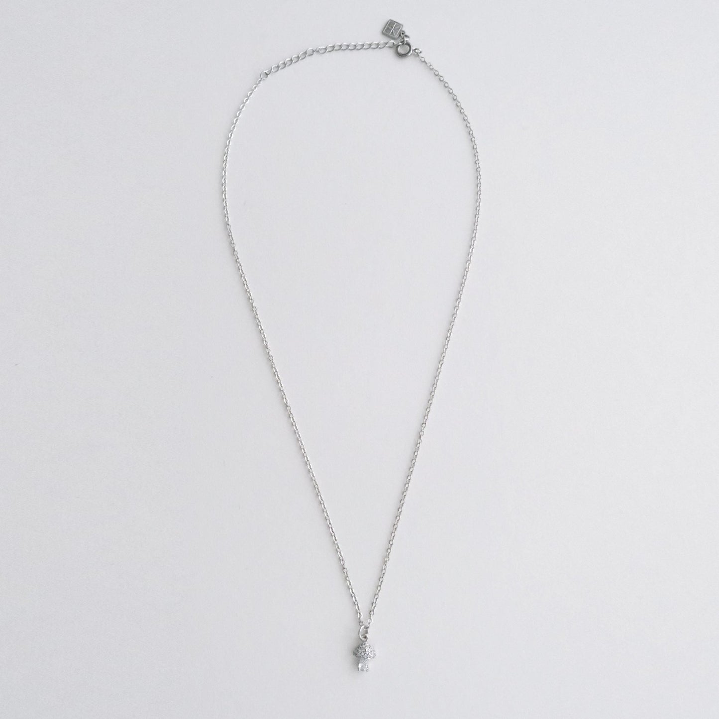 Twingkle Mushroom Necklace Silver - HYE STUDIO