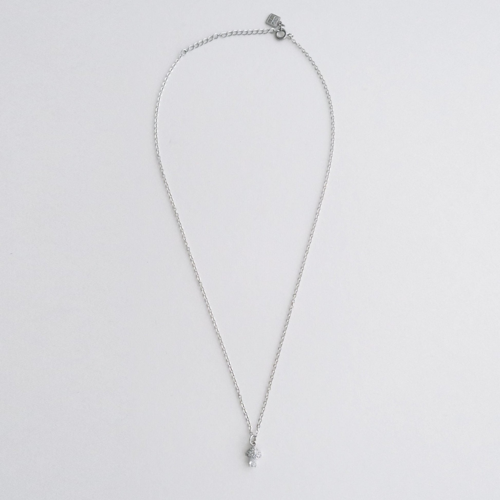 Twingkle Mushroom Necklace Silver - HYE STUDIO