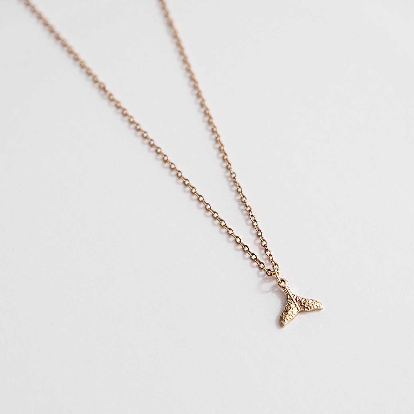 Whale Tail Pendant Necklace Gold - HYE STUDIO